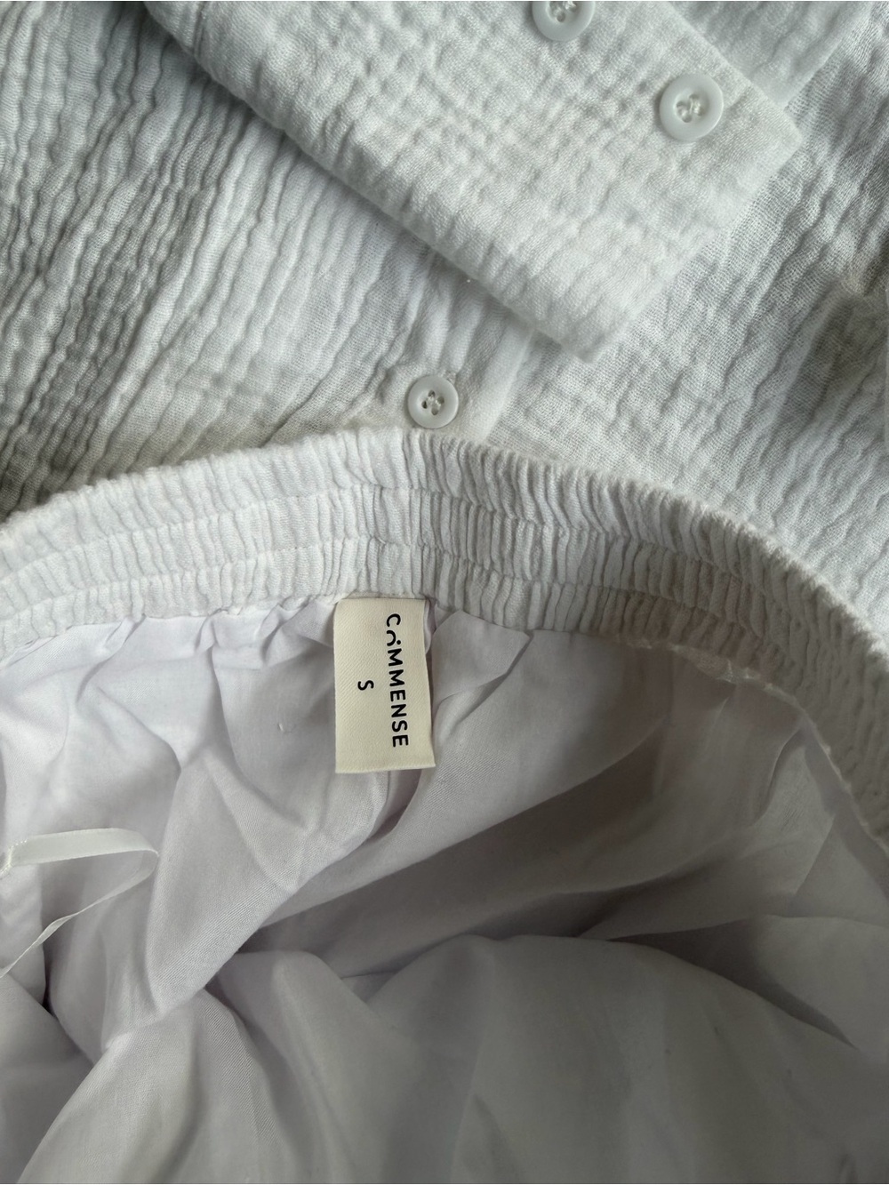 Minimalist Cotton Two Piece Pants Set - White Size Small - Picture 4 of 5